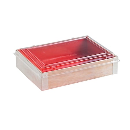 Packnwood Wooden Folding Box With Red Shiny Interior - 24 Oz., 100PK 210SAMRED120
